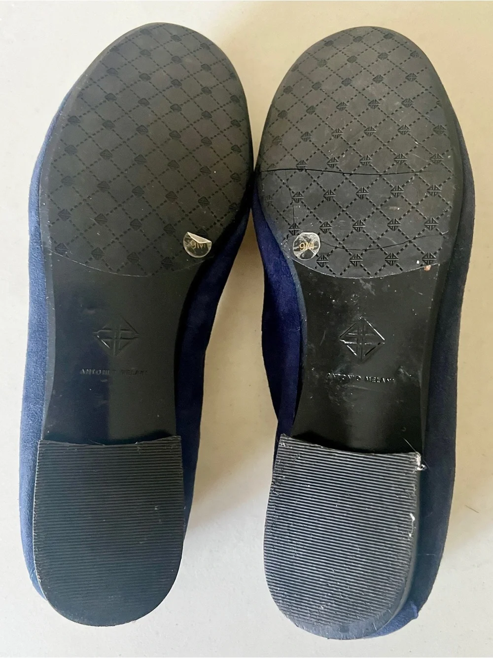 Antonio Melani Navy Blue Suede Loafers